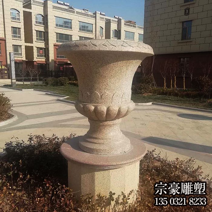 歐式小區(qū)花盆石雕 歐式小區(qū)花盆石雕