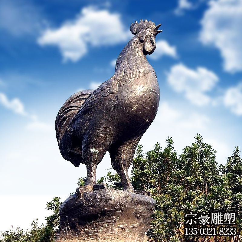 生肖雞大型鑄銅生肖動物雕塑 生肖雞大型鑄銅生肖動物雕塑