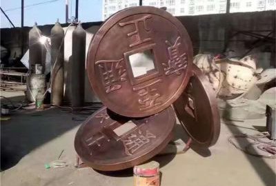 小錢、銅錢，鍛銅景觀雕塑